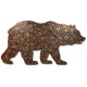 Панно Медведь из можжевельника 830х450мм