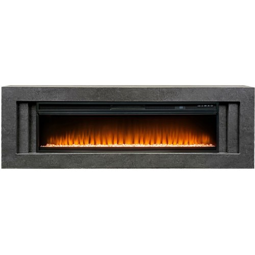 Каминокомплект Line 60 Dark Grey (Разборный) - Темный серый с очагом Vision 60 LED