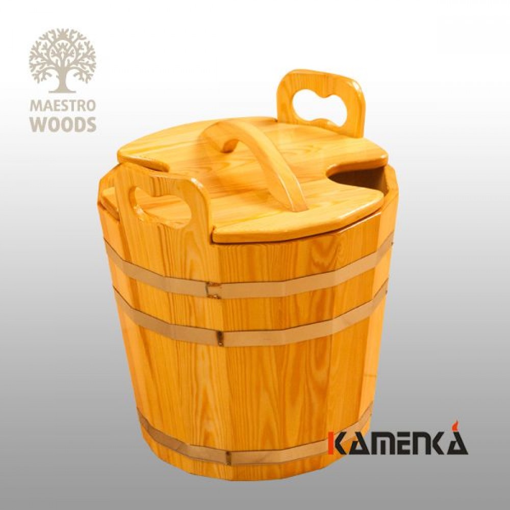 Запарник для бани Maestro Woods с крышкой 12 л.