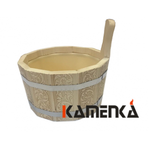 Ушат 4л с пласт. вкл. липа  ПЛ-11 с тиснением
