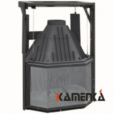 Каминная топка чугунная Мета Призма 850П с подъемным механизмом