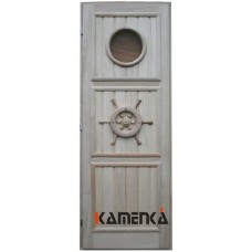 Дверь кавказская липа с петлями Штурвал